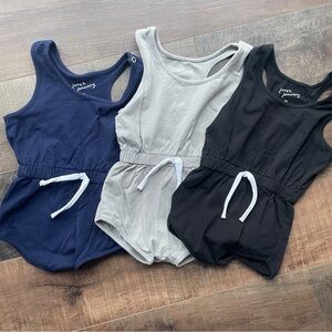 June & January Romper Set - Navy, Gray, and Black